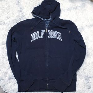 Blue Tommy Hilfiger zip-up hoodie